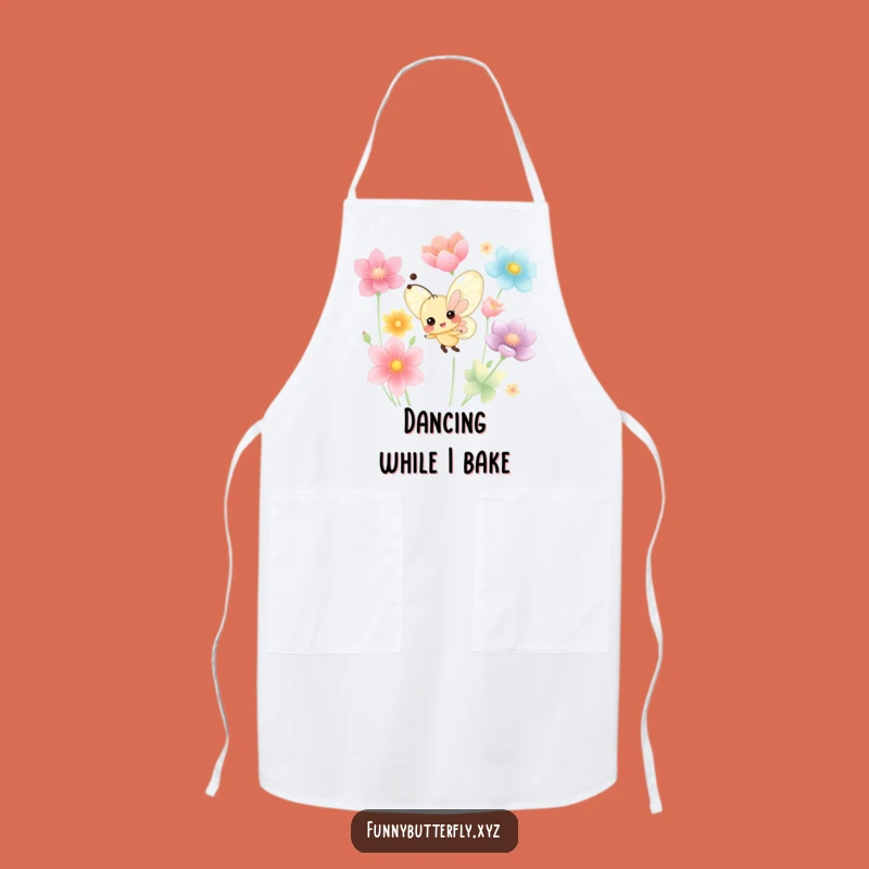 Funny Cheerful Butterfly Dancing Apron - Colorful Petal Kitchen Gift
