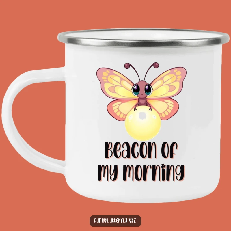 Funny Butterfly Orb Camping Mug: Enchanting Drinkware for Outdoor Wonders