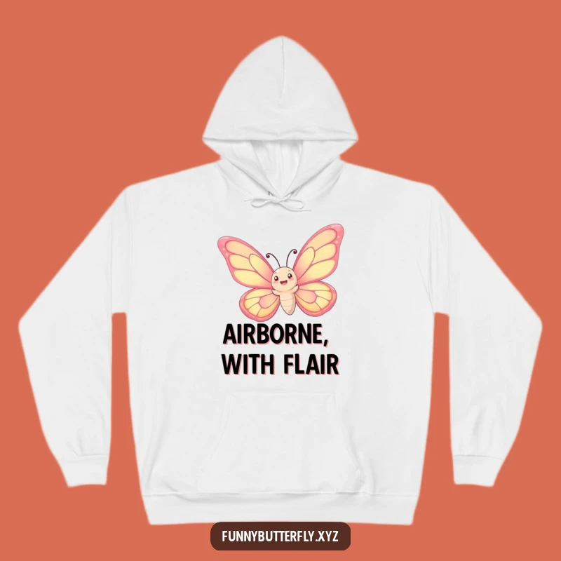 Funny Butterfly Hoodie: Cozy & Whimsical Spiraling Wings Design