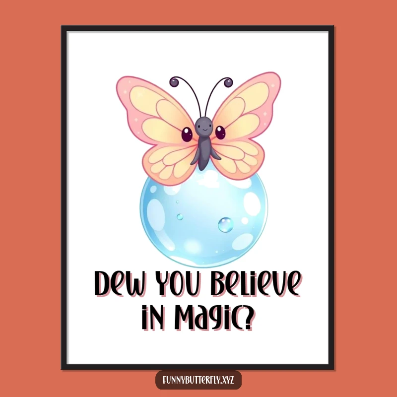 Free Printable Wall Art: Kawaii Butterfly Sparkle, charming downloadable art for any room!