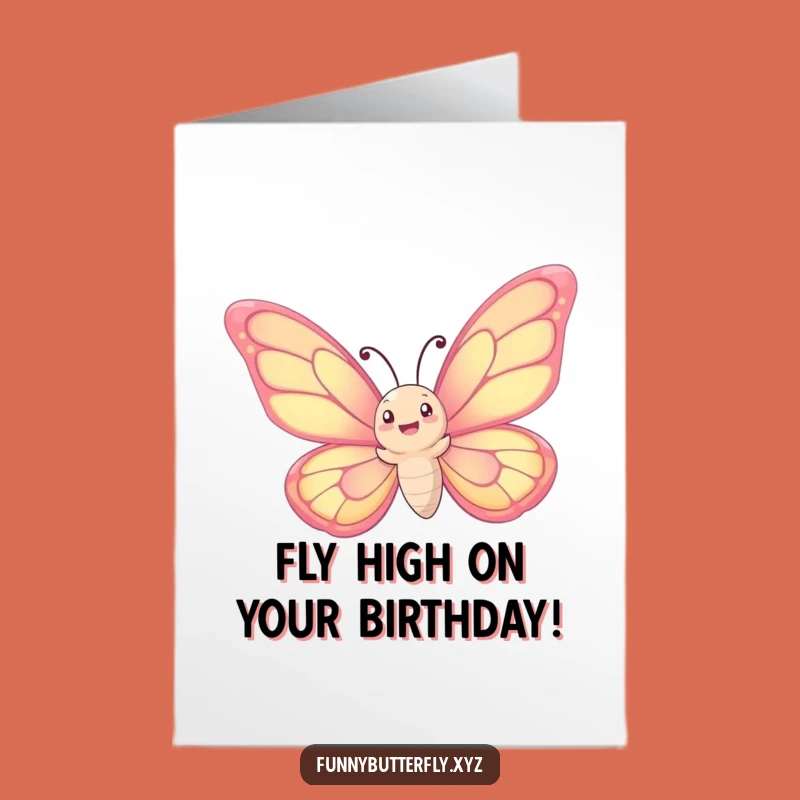 Free Printable Birthday Card: Whimsical Butterfly Soaring High