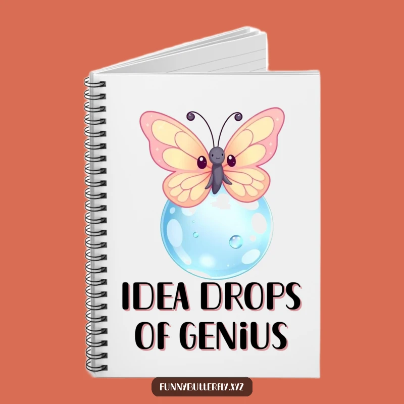 Funny Sparkling Kawaii Butterfly Notebook - Dewdrop Ideas Journal Gift
