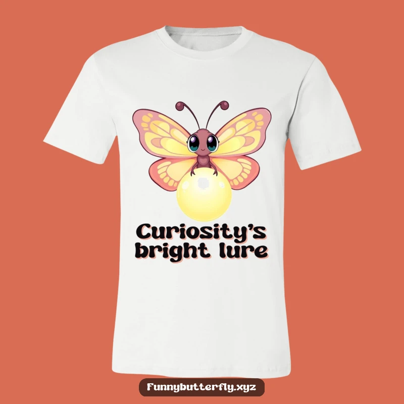 Funny Butterfly Orb Explorer T-Shirt: Curious & Whimsical Insect Apparel Gift