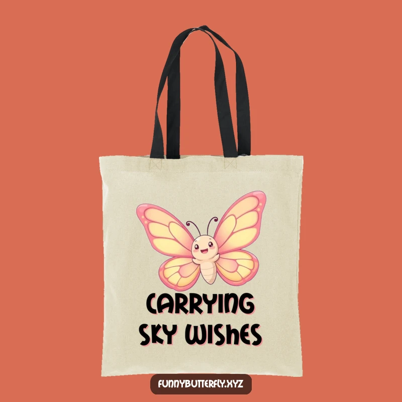 Funny Butterfly Tote Bag: Chic & Whimsical Spiraling Wings Carryall